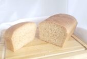 Whole wheat bread baked with freshly ground flour